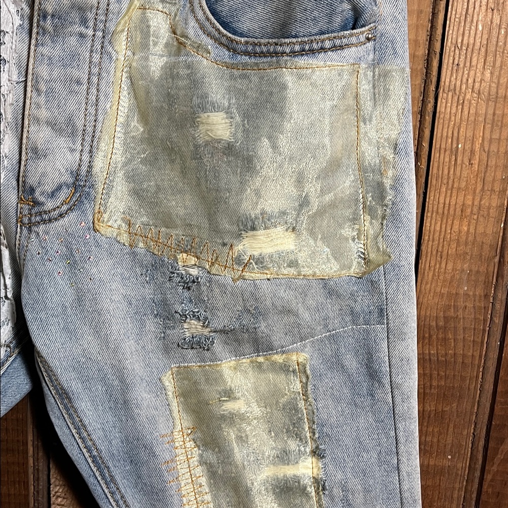 Stylish Patchwork Jeans - image 4